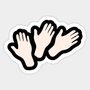 Waving hands Sticker